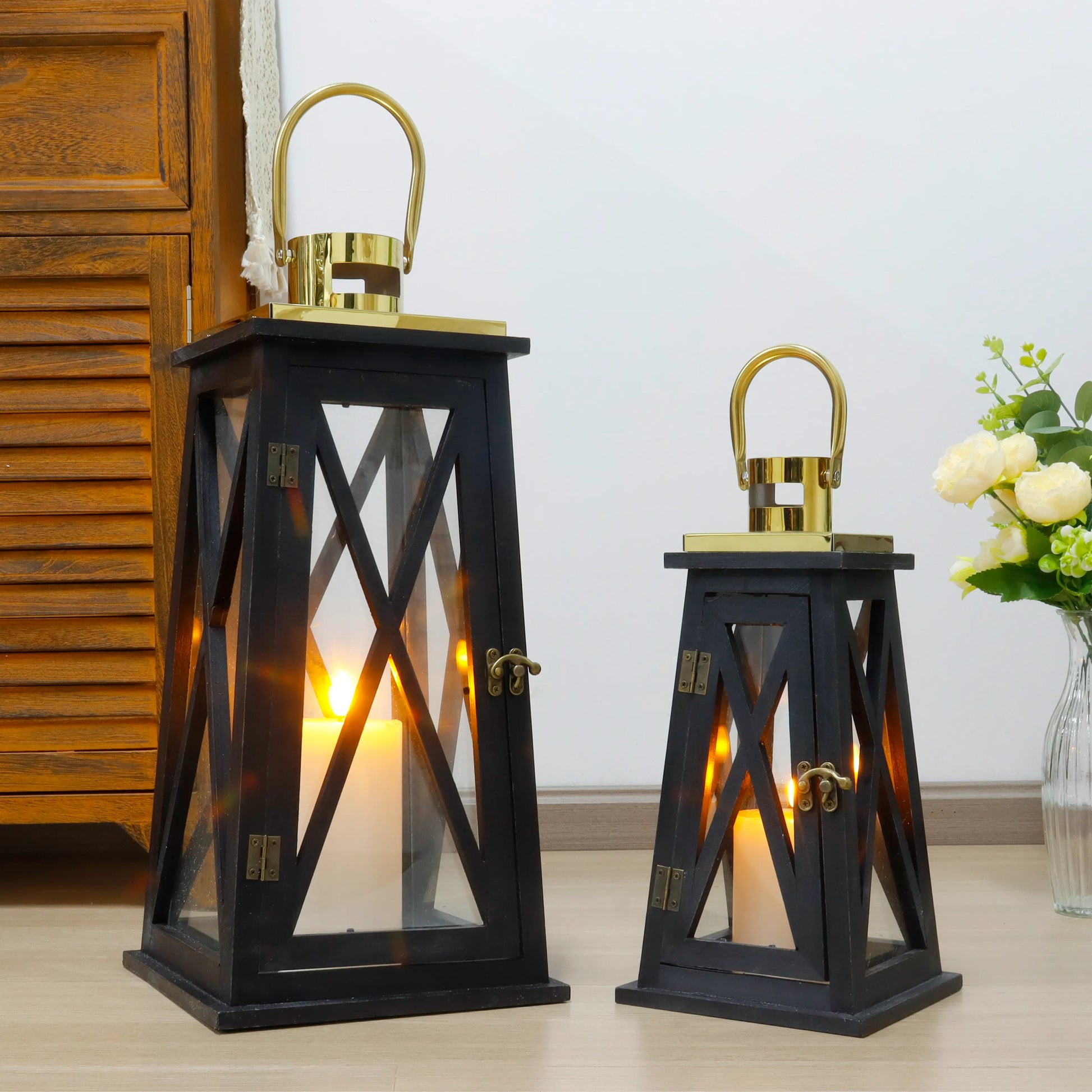 Farmhouse Wooden Lantern-5