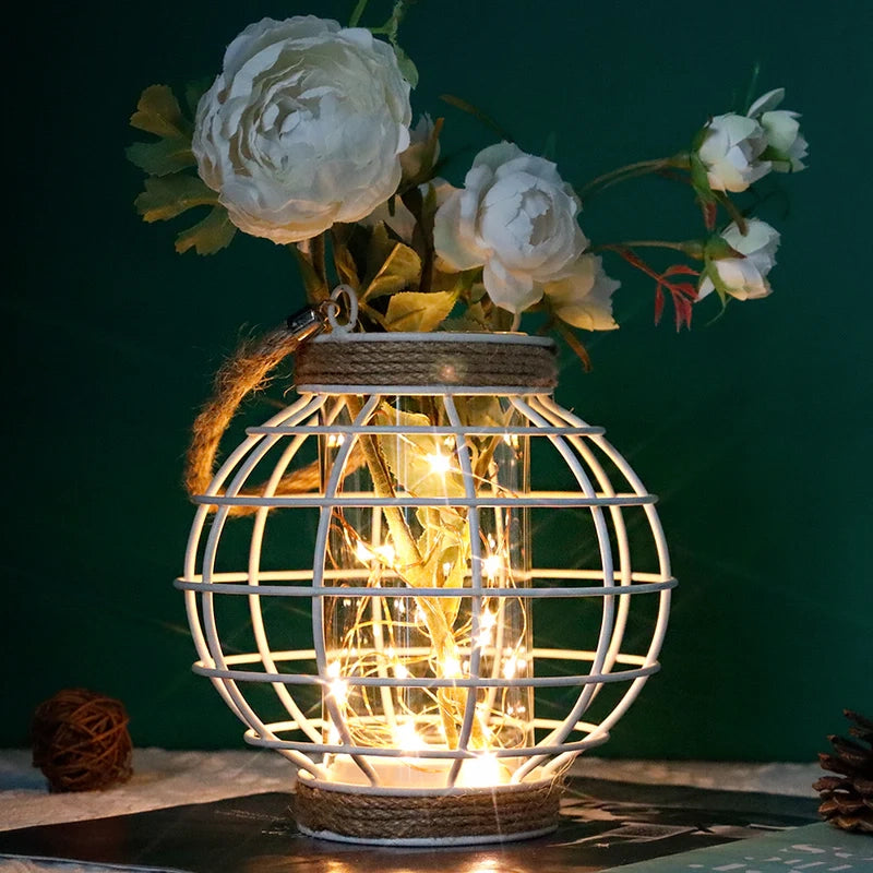 Metal Cage LED Lantern-2