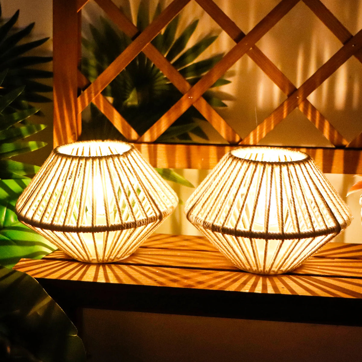 Cotton Rope Table Lamp Set of 2 Woven Cotton Rope Table Lamps