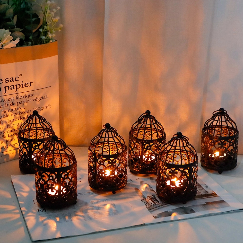 black lantern candle holder-23