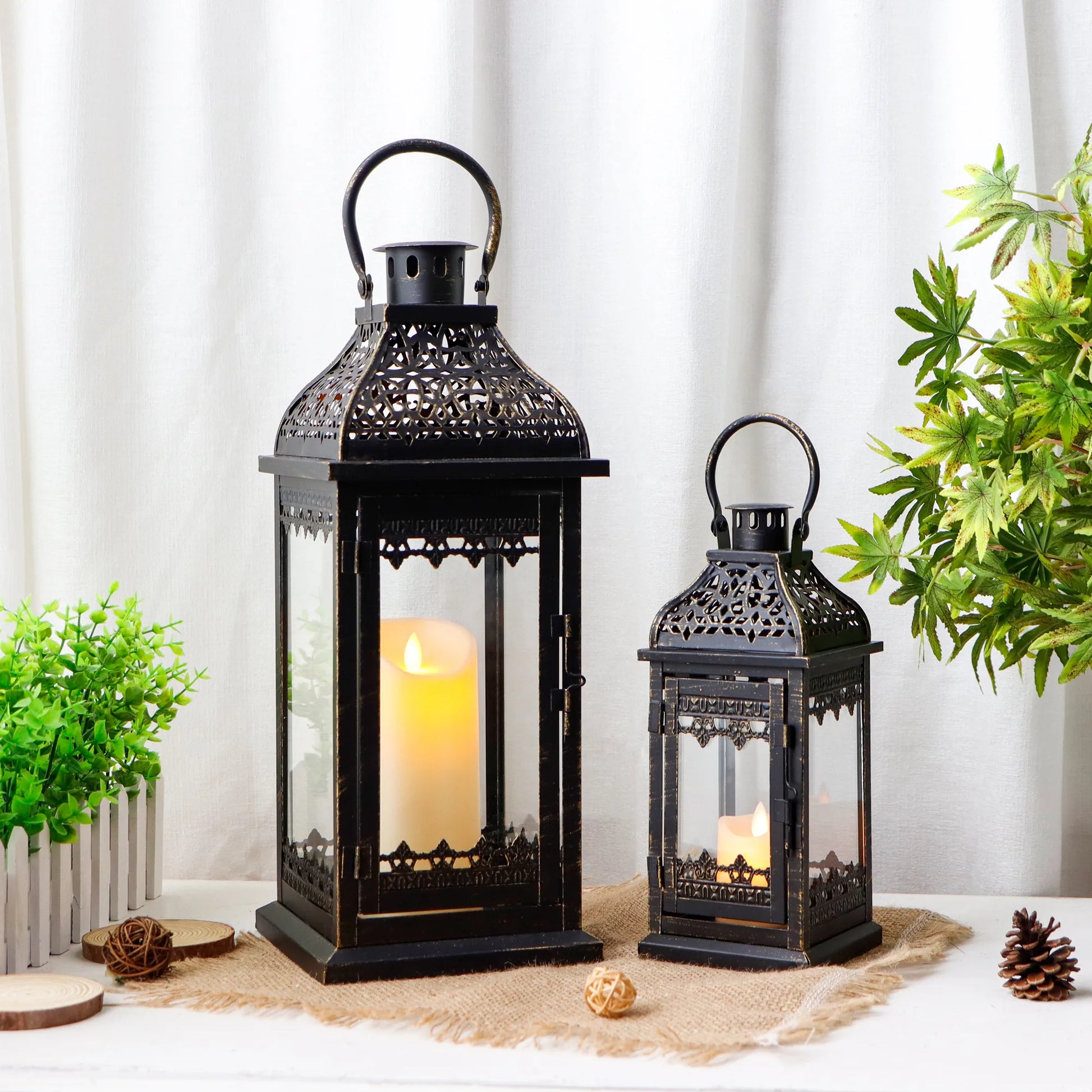 black outdoor lantern-21
