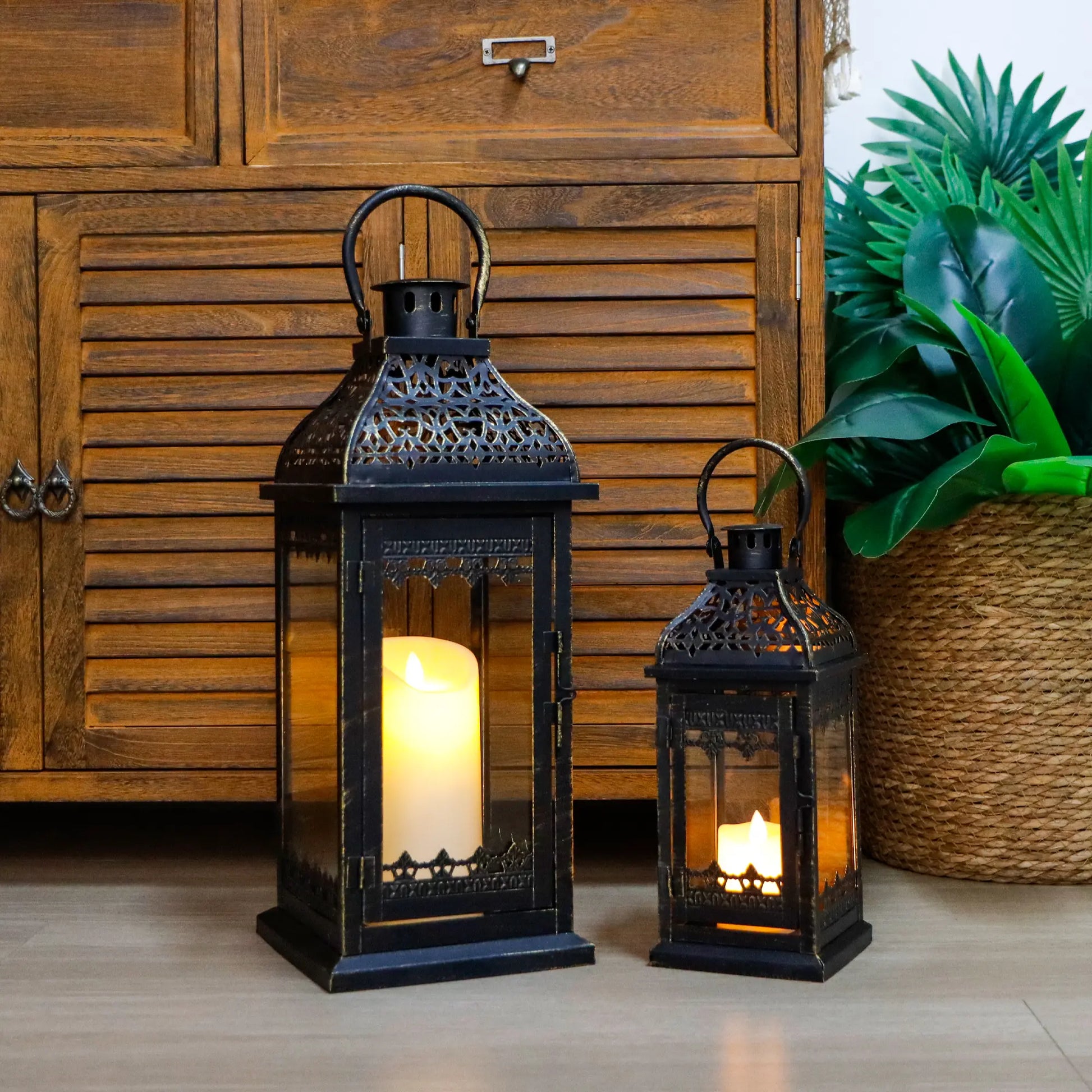 black outdoor lantern-22