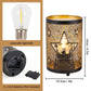 12PCS Etched Star lamp Battery Operated 6.5" H Bronze Metal Table Lamp with 6H Timer Decorations for Living Room Tabletop Parties Patio Entryway Indoors Outdoors