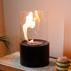 Cheminée bio-éthanol PLANET noir 115cm Cheminée bio-éthanol PLANET noir 115cm
