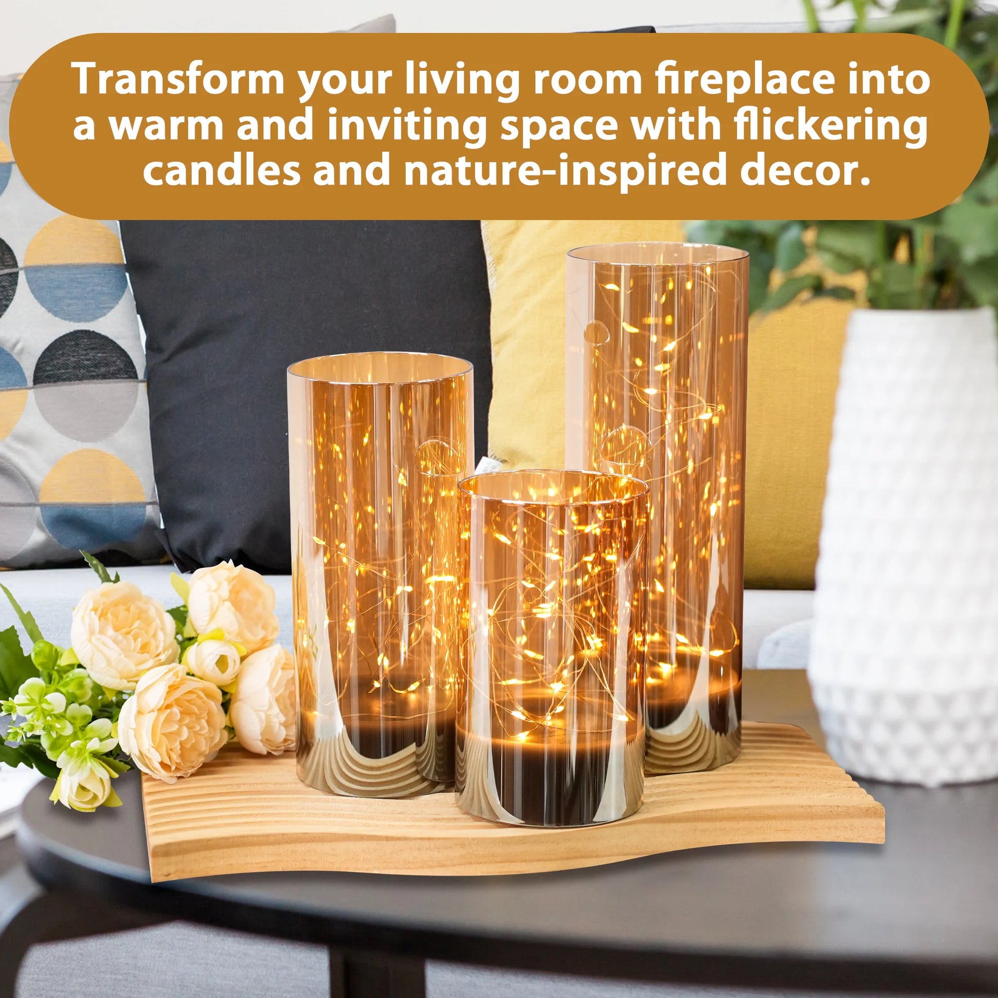 flameless pillar candle