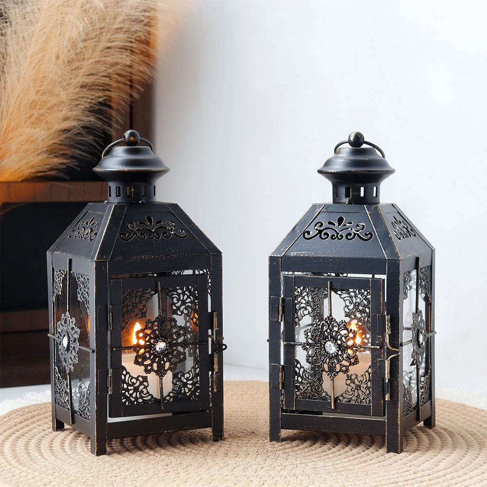 black outdoor lanterns