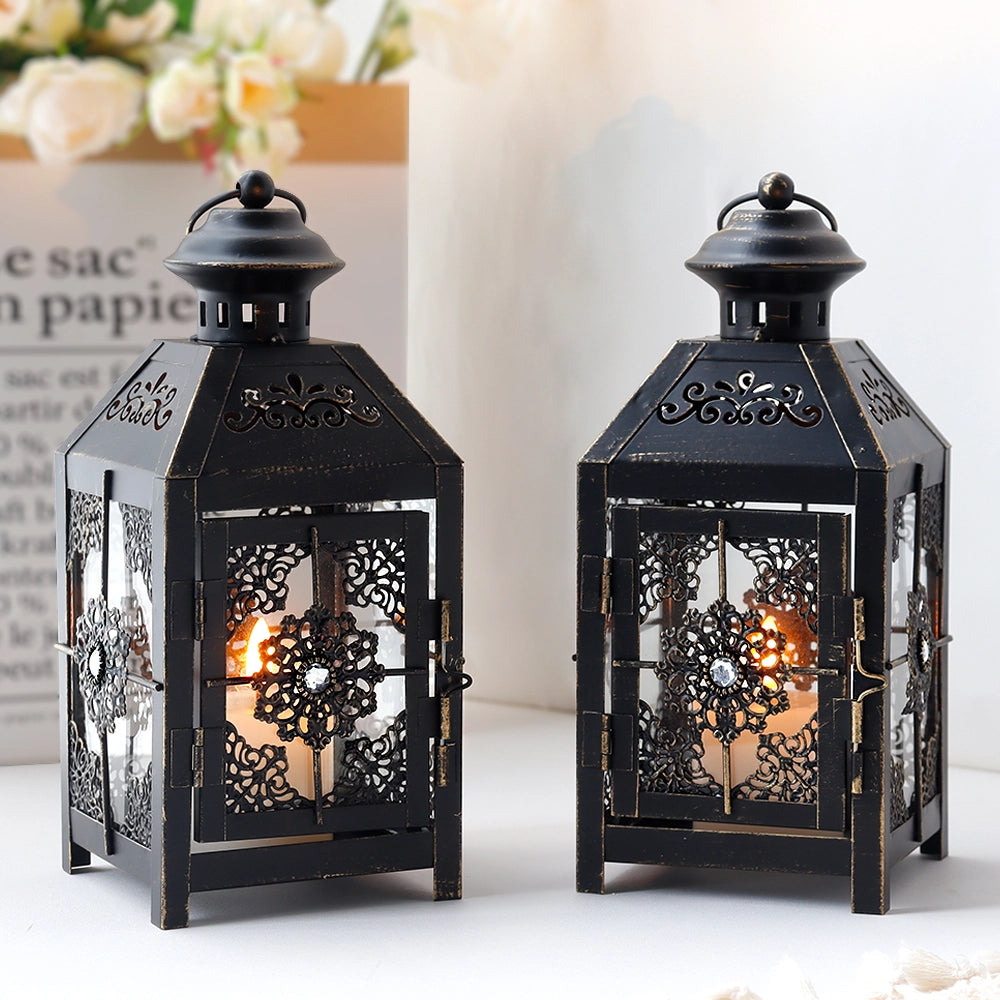 black outdoor lanterns