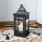 14.5"High Vintage Hanging Lantern（Black with Gold Brush）
