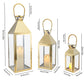 26"&19"& 13" High Elegant Candle Lantern Metal Lanterns for Versatile Indoor & Outdoor