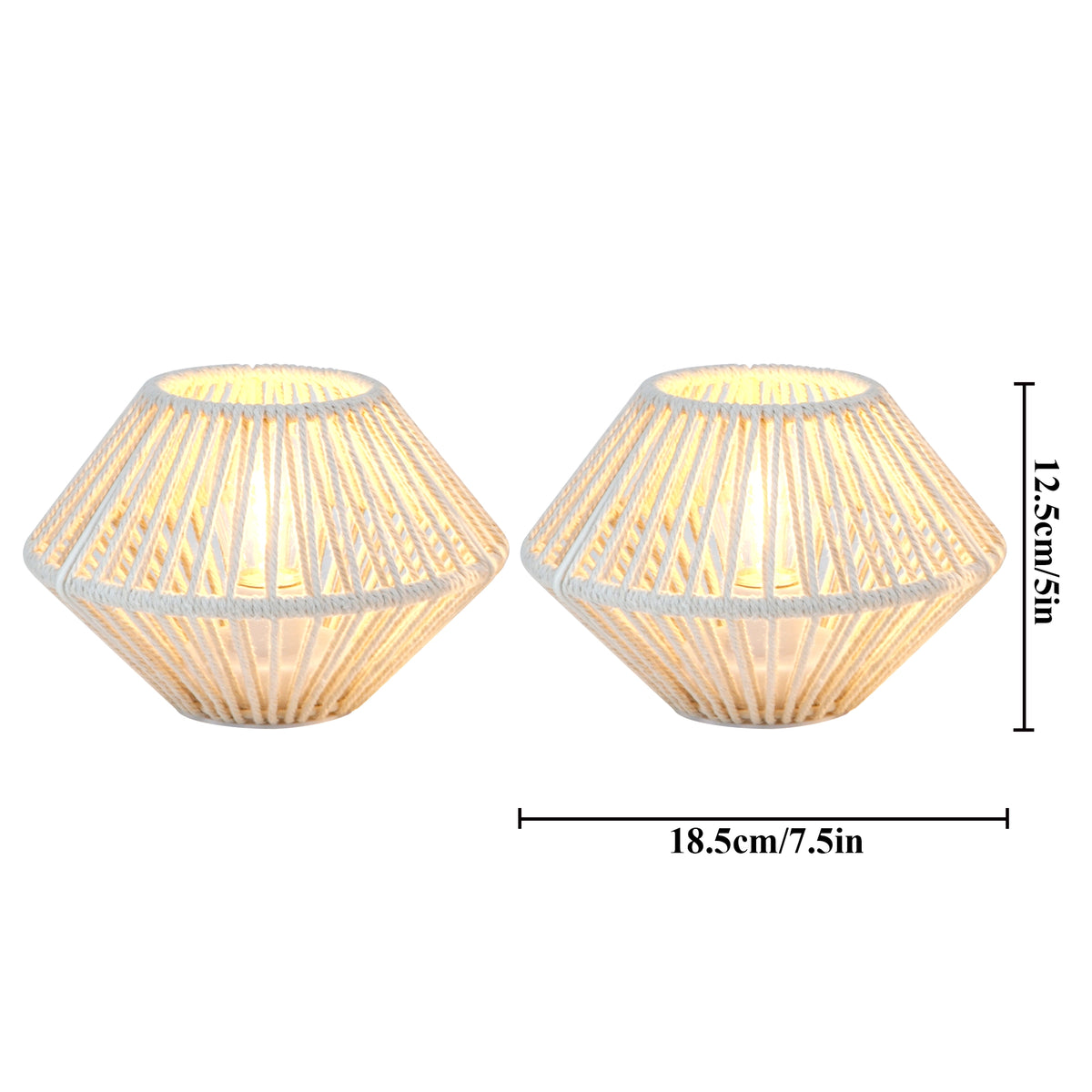 Cotton Rope Table Lamp Set of 2 Woven Cotton Rope Table Lamps