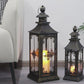 Vintage metal candle lamp (two-piece set)