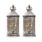 10.5" Tall Battery Powered Metal Table Lamp（Set of 2） 