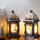 8'' High Metal Vintage Hanging Battery Operated Decorative Lantern with LED Fairy Lights (Set of 2 )