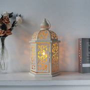 Lanternes décoratives rustiques de bougeoir en métal de 13,5" H