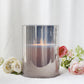 8" High 3-Wick Glass Flameless Candles