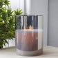 8''High 3-Wick Glass Flameless Candles