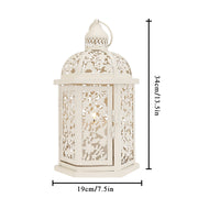 Lanternes décoratives rustiques de bougeoir en métal de 13,5" H