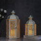 15"&11''H Outdoor Candle Lanterns Rustic Decorative Lanterns