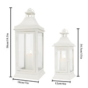 19.5''&13''Tall Set of 2 Outdoor Candle Lanterns (Only For US)