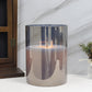 8''High 3-Wick Glass Flameless Candles