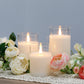 Glass Wax Flameless Effect LED Candles ( Set of 3 )