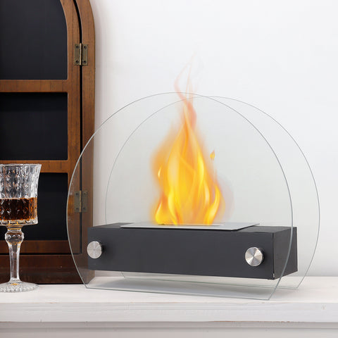 4" x 14" x 11" Fire Burning Fireplace