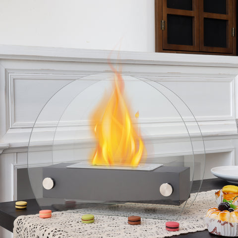 4" x 14" x 11" Fire Burning Fireplace