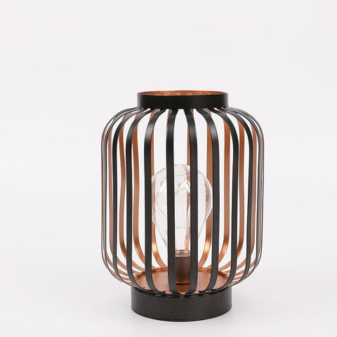 8.7" High Battery Powered Metal Cage Decorative Lamp
