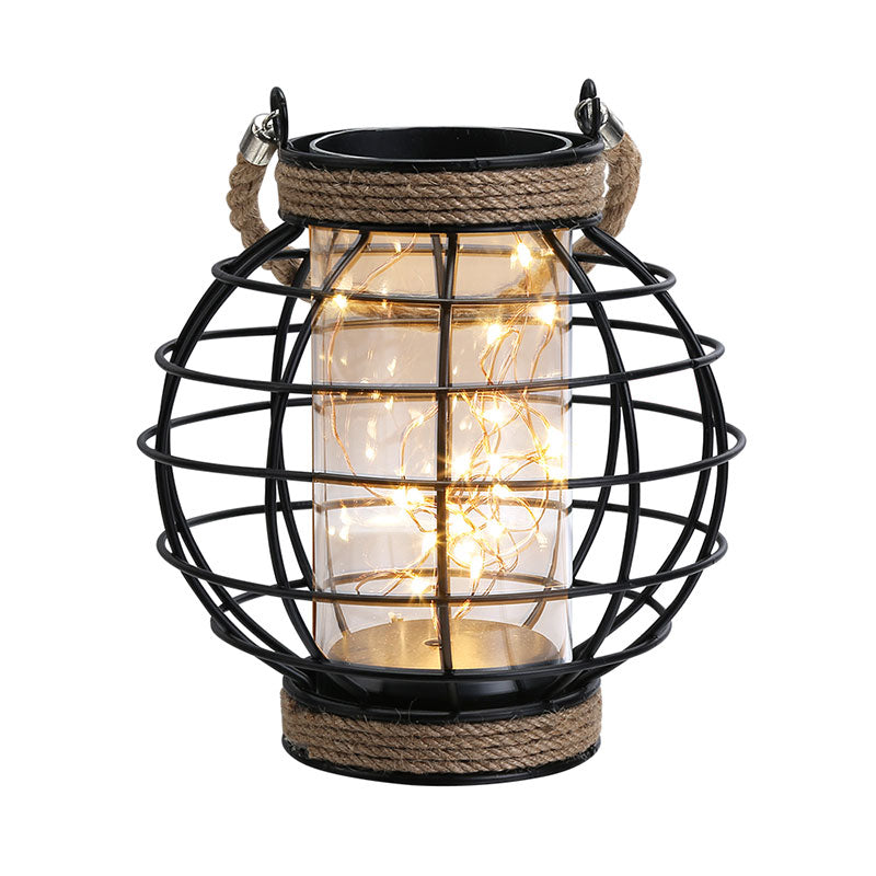 Metal Cage LED Lantern Battery Operated Lamp – Modern Rugs and Decor