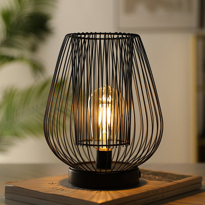 9.5''High Cage Battery Powered Table Lamp( Egg）