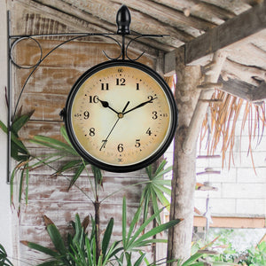 12"H Indoors/Outdoors Double Sided Clock