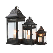 Lanternes à bougies décoratives de 9,5", 14,5" et 20" de hauteur (lot de 3)