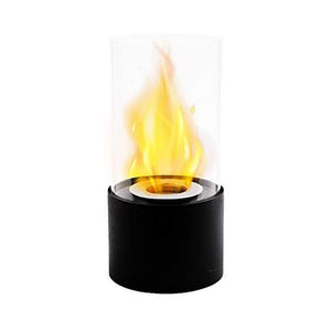 5"x 5"x10" Black Tabletop Fireplace (Small)