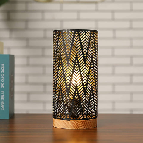 Lampe en métal alimentée par batterie de 11 pouces