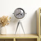 12.5"H Wrought Iron Glass Standing Clock (Elegant Grey)