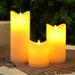 4/6/8 inch High Flickering Battery Candle（Set of 3）