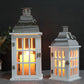 Decorative wooden Lanterns with Tempered Glass( Set of 2 )