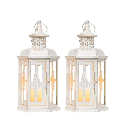 10 inch High Vintage Style Hanging Lantern（Set of 2 ）