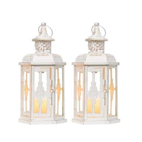 Lanterne suspendue de style vintage de 10 pouces de haut (lot de 2) 