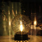 Lampes sans fil 7''H, veilleuse en verre avec minuterie de 6 heures (noir) 