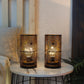 7.5"H Set of 2 Black Table Metal Lamp