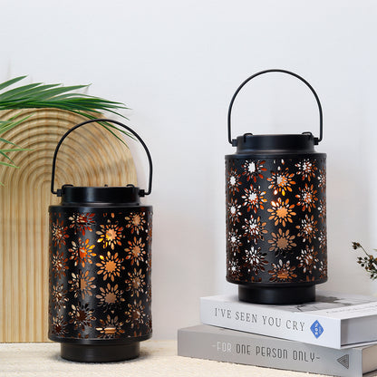 2 Pack Lantern Lights Outdoor (Flower Pattern)