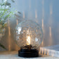 7''H kabellose Lampen Glas-Nachtlicht mit 6-Stunden-Timer (schwarz) 