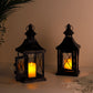 11'' High Metal Decorative Candle Lantern Hanging Candle Holder(Set of 2)