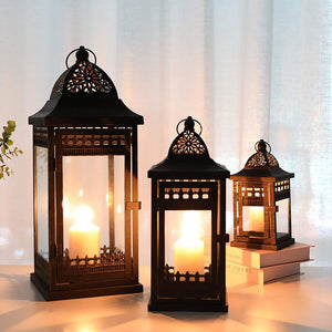 Lanternes à bougies décoratives de 9,5", 14,5" et 20" de hauteur (lot de 3)