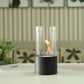 5"x 5"x10" Black Tabletop Fireplace (Small)