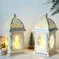 8'' High Metal Vintage Hanging Battery Operated Decorative Lantern with LED Fairy Lights (Set of 2 )