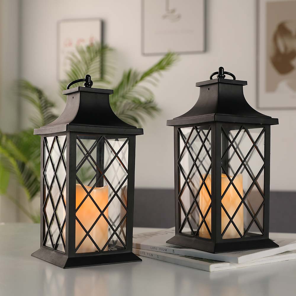 12''High Vintage Candle Lantern (Set of 2)--Applicable to Germany