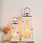 15.5''&22'' H Metal Decorative Candle Holders Rustic Hanging Lantern(Set of 2)