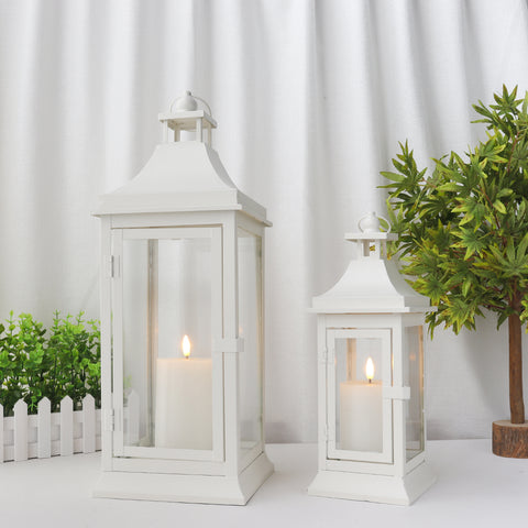 19.5''&13''Tall Set of 2 Outdoor Candle Lanterns (Only For US)